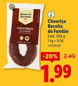 Lidl Chouriço Receita do Fundão promoção
