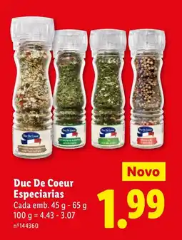 Lidl Duc De Coeur Especiarias promoção