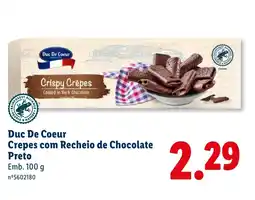 Lidl Duc De Coeur Crepes com Recheio de Chocolate Preto promoção