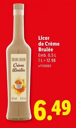 Lidl Licor de Crème Brûlée promoção