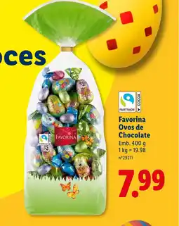 Lidl Favorina Ovos de Chocolate promoção