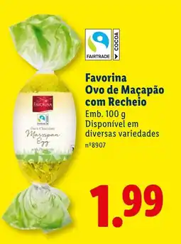 Lidl Favorina Ovo de Maçapão com Recheio promoção