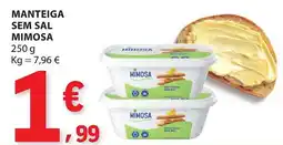 E.Leclerc Manteiga sem sal mimosa promoção