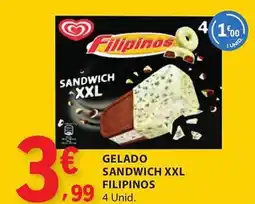 E.Leclerc Gelado sandwich xxl filipinos promoção