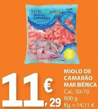 E.Leclerc Miolo de camarão mar ibérica promoção