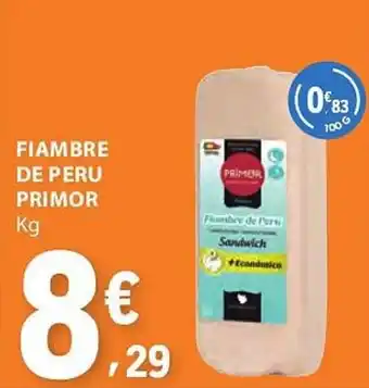 E.Leclerc Fiambre de peru primor promoção