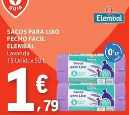 E.Leclerc Sacos para lixo fecho fácil elembal promoção