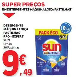 E.Leclerc Detergente máquina loiça pastilhas pro-expert sun promoção