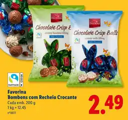 Lidl Favorina Bombons com Recheio Crocante promoção