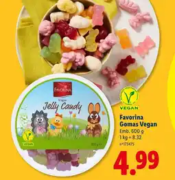 Lidl Favorina Gomas Vegan promoção