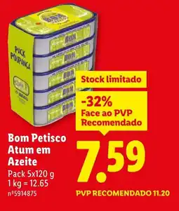 Lidl Bom Petisco Atum em Azeite promoção