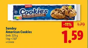 Lidl Sondey American Cookies promoção