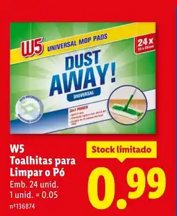 Lidl W5 Toalhitas para Limpar o Pó promoção