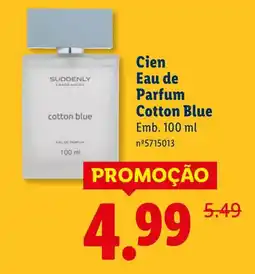 Lidl Cien Eau de Parfum Cotton Blue promoção