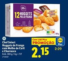 Lidl Chef Select Nuggets de Frango com Molho de Caril e Churrasco promoção