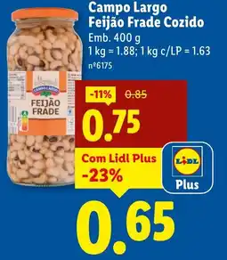 Lidl Campo Largo Feijão Frade Cozido promoção