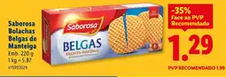 Lidl Saborosa Bolachas Belgas de Manteiga promoção