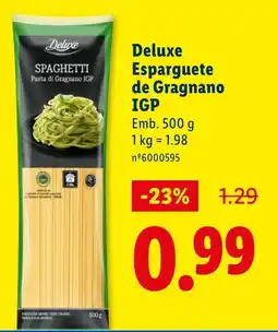 Lidl Deluxe Esparguete de Gragnano IGP promoção