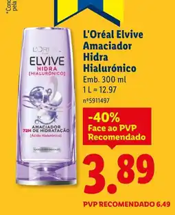 Lidl L'Oréal Elvive Amaciador Hidra Hialurónico promoção