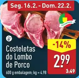 ALDI Costeletas do Lombo de Porco promoção