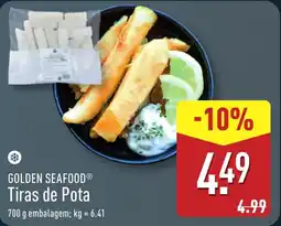 ALDI GOLDEN SEAFOOD Tiras de Pota promoção