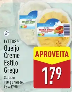 ALDI LYTTOS Queijo Creme Estilo Grego promoção