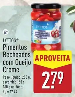 ALDI LYTTOS Pimentos Recheados com Queijo Creme promoção
