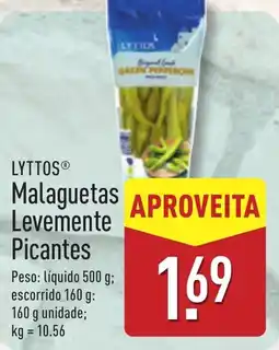 ALDI LYTTOS Malaguetas Levemente Picantes promoção