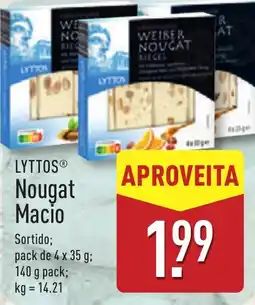 ALDI LYTTOS Nougat Macio promoção