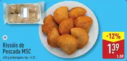 ALDI Rissóis de Pescada MSC promoção