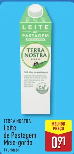 ALDI TERRA NOSTRA Leite de Pastagem Meio-gordo promoção