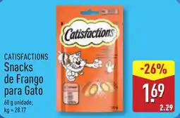 ALDI CATISFACTIONS Snacks de Frango para Gato promoção