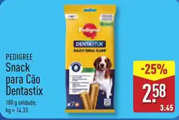 ALDI PEDIGREE Snack para Cão Dentastix promoção