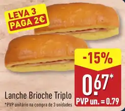 ALDI Lanche Brioche Triplo promoção