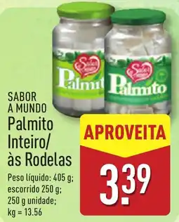 ALDI SABOR A MUNDO Palmito Inteiro/ às Rodelas promoção