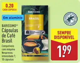 ALDI BARISSIMO Cápsulas de Café Brasil promoção