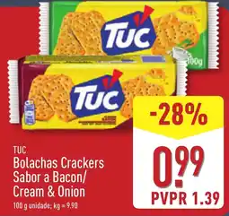 ALDI TUC Bolachas Crackers Sabor a Bacon/ Cream & Onion promoção