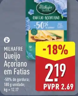 ALDI MILHAFRE Queijo Açoriano em Fatias promoção