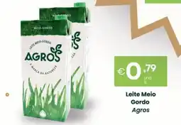 Roque Supermercados Leite Meio Gordo Agros promoção