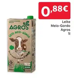 Amanhecer Leite Meio-Gordo Agros promoção