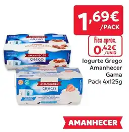 Amanhecer logurte Grego Amanhecer promoção