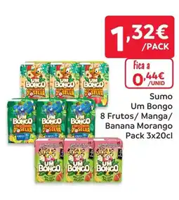 Amanhecer Sumo Um Bongo 8 Frutos/Manga/ Banana Morango promoção