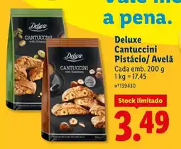 Lidl Deluxe Cantuccini Pistácio/ Avelã promoção