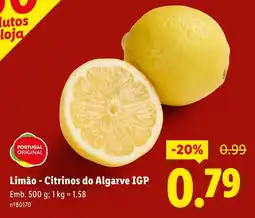 Lidl Limão - Citrinos do Algarve IGP promoção
