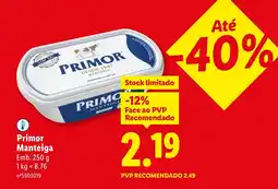 Lidl Primor Manteiga promoção