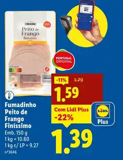 Lidl Fumadinho Peito de Frango Finíssimo promoção
