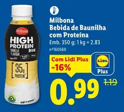 Lidl Milbona Bebida de Baunilha com Proteína promoção