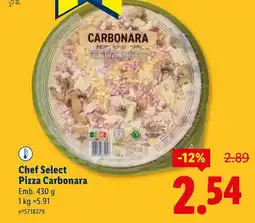 Lidl Chef Select Pizza Carbonara promoção