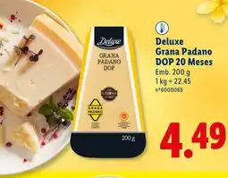 Lidl Deluxe Grana Padano DOP 20 Meses promoção