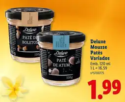 Lidl Deluxe Mousse Patês Variados promoção